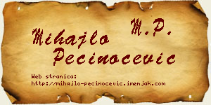 Mihajlo Pečinoćević vizit kartica